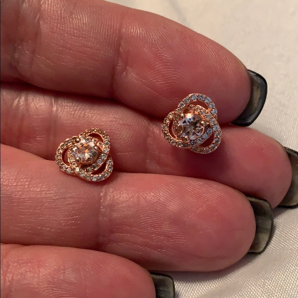 New rose gold earrings